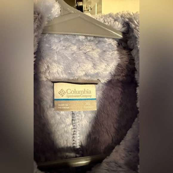 NWT Columbia Fire Side II Sherpa 1/2 Zip Blue Girls Extra Large - Picture 7 of 9